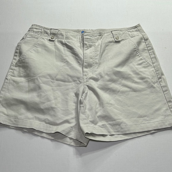 Dockers Pants - Dockers Women Khaki Chino Shorts Light Beige Stone Cotton Size 12 4.5 Inseam